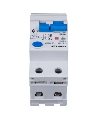 Automatic Circuit Breaker with RCD C6A/1+N, 10kA, 30mA, Type A