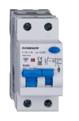Automatic circuit breaker with RCD C10А/1+N, 10kA, 30mA, type A