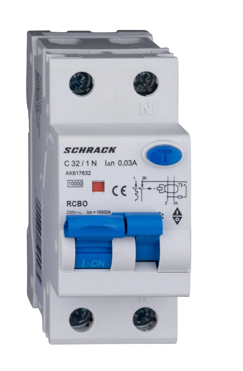 Automatic Circuit Breaker with RCD C32A/1+N, 10kA, 30mA, Type A