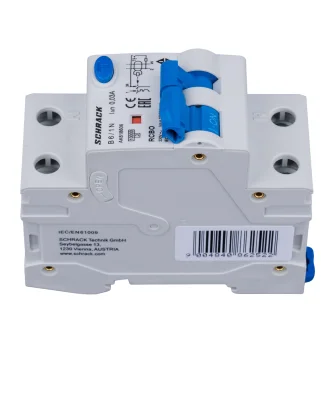 Automatic circuit breaker with RCD B6A/1+N, 10kA, 30mA, type A