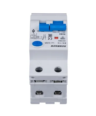 Automatic circuit breaker with RCD B6A/1+N, 10kA, 30mA, type A