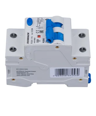 Automatic circuit breaker with RCD B25A/1+N, 10kA, 30mA, type A