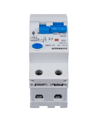 Automatic circuit breaker with RCD B32A/1+N, 10kA, 30mA, Type A