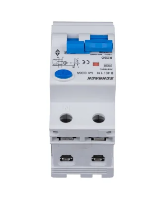 Automatic circuit breaker with RCCB B40A/1+N, 10kA, 30mA, Type A