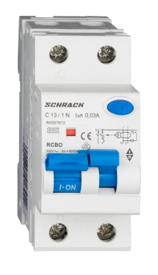Автоматты өндіктеме ток ағындығы қорғауымен (УЗО) C13А/1+N, 6кА, 30мА, A түрі