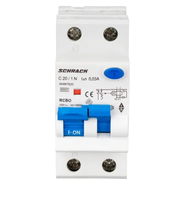 Automatic circuit breaker with RCD C20A/1+N, 6kA, 30mA, type A