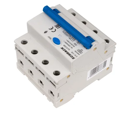 Автоматический выключатель с УЗО C6А/3+N, 6кА, 30мА, тип А