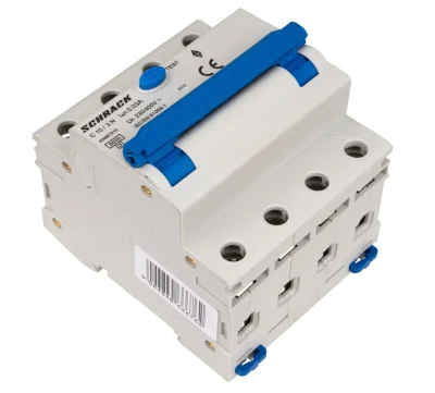 Автоматты өндіктегі сағат ағынын сақтау құрылғысы бар C10А/3+N, 6кА, 30мА, А түрі