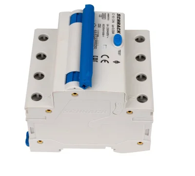 Автоматты өндіктегі сағат ағынын сақтау құрылғысы бар C10А/3+N, 6кА, 30мА, А түрі