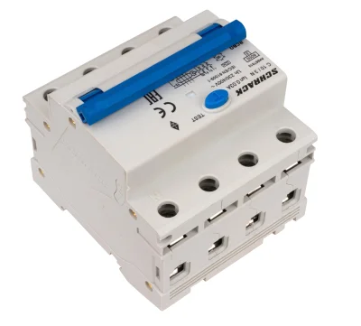 Автоматты өндіктегі сағат ағынын сақтау құрылғысы бар C10А/3+N, 6кА, 30мА, А түрі