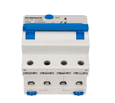 Автоматты ажыратқыш 3+N полюс, С20А, 6кА, 30мА, А түрі