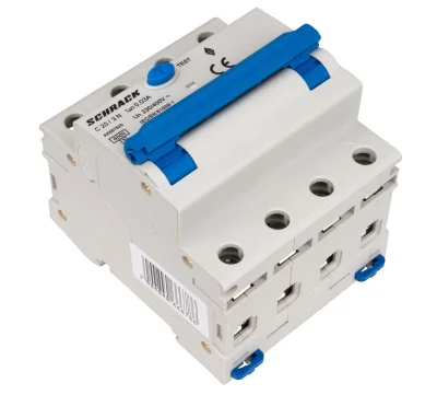 Автоматты ажыратқыш 3+N полюс, С20А, 6кА, 30мА, А түрі