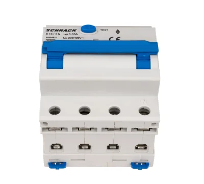 Автоматический выключатель с УЗО B10А/3+N, 6кА, 30мА, тип А