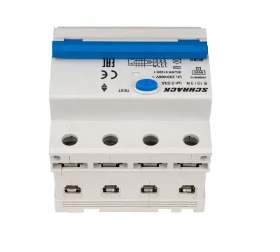 Автоматический выключатель с УЗО B10А/3+N, 6кА, 30мА, тип А