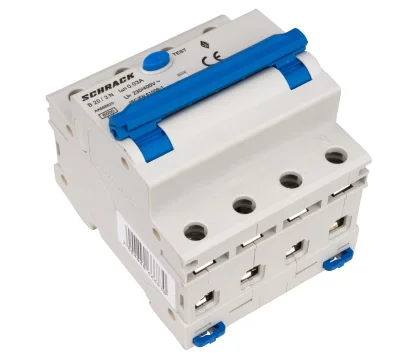 Автоматический выключатель с УЗО B20А/3+N, 6кА, 30мА, тип А