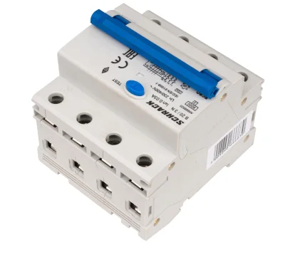 Автоматический выключатель с УЗО B20А/3+N, 6кА, 30мА, тип А