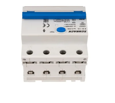 Автоматический выключатель с УЗО B20А/3+N, 6кА, 30мА, тип А