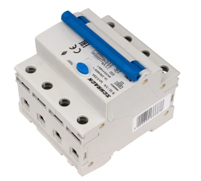 Дифференциалды ток қорғаушысы бар автоматты ажыратқыш B32А/3+N, 6кА, 30мА, А түрі