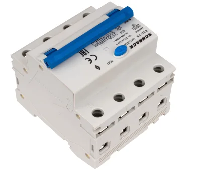 Дифференциалды ток қорғаушысы бар автоматты ажыратқыш B32А/3+N, 6кА, 30мА, А түрі