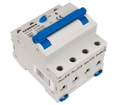 B40А/3+N, 6кА, 30мА, А түрінің автоматты ажыратқышы ҚҚ-қорғаумен