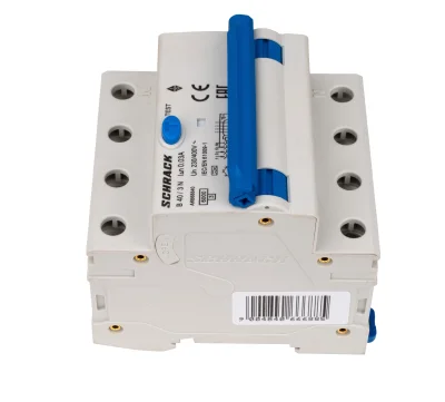 B40А/3+N, 6кА, 30мА, А түрінің автоматты ажыратқышы ҚҚ-қорғаумен