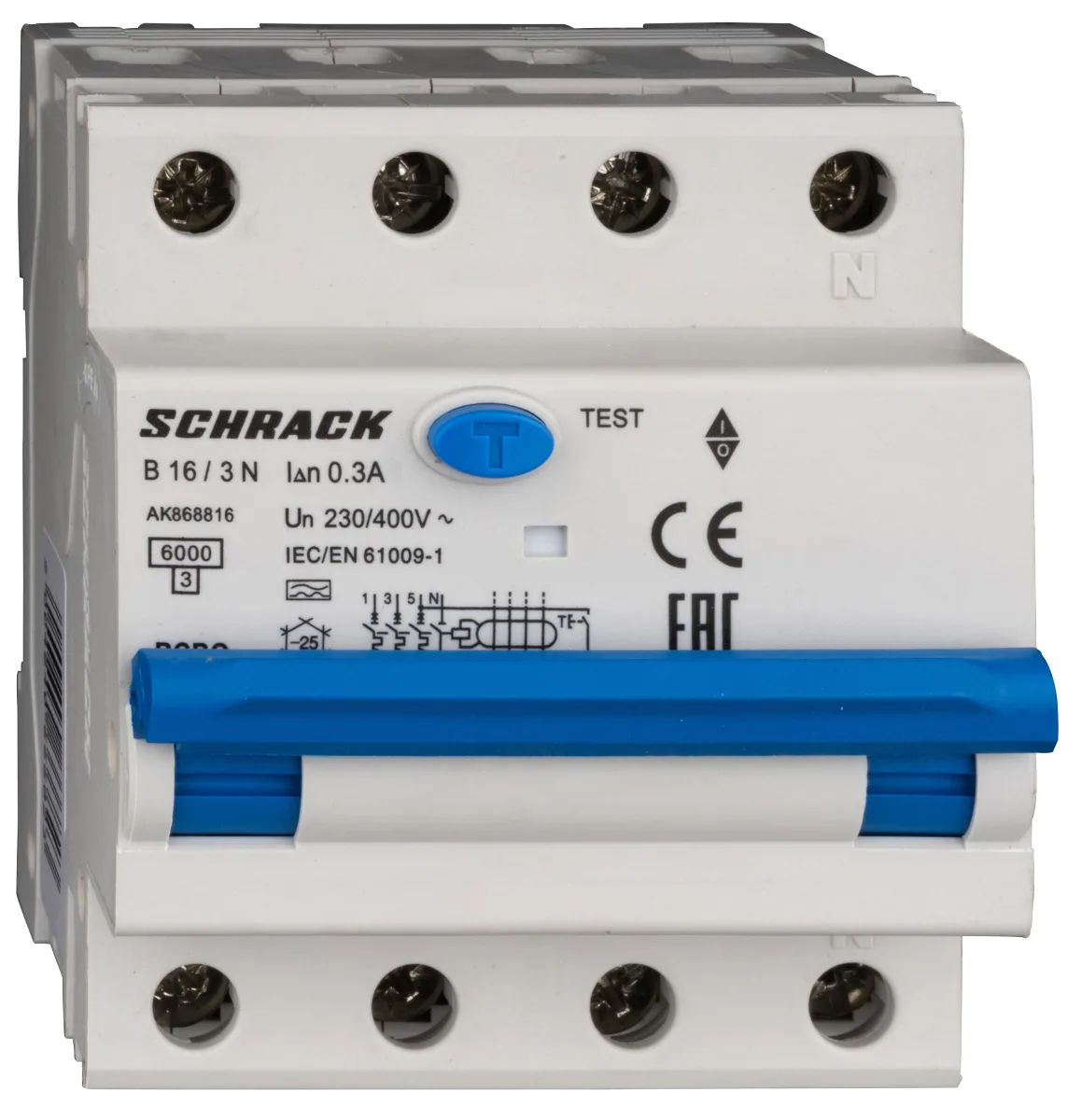 АВДТ B16A/3+N/6кА/300mA/A