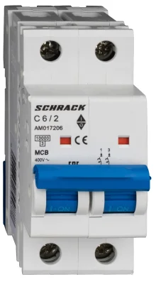 Автоматический выключатель C6А/2, 10кА