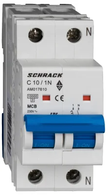 Автоматический выключатель C10А/1+N, 10кА