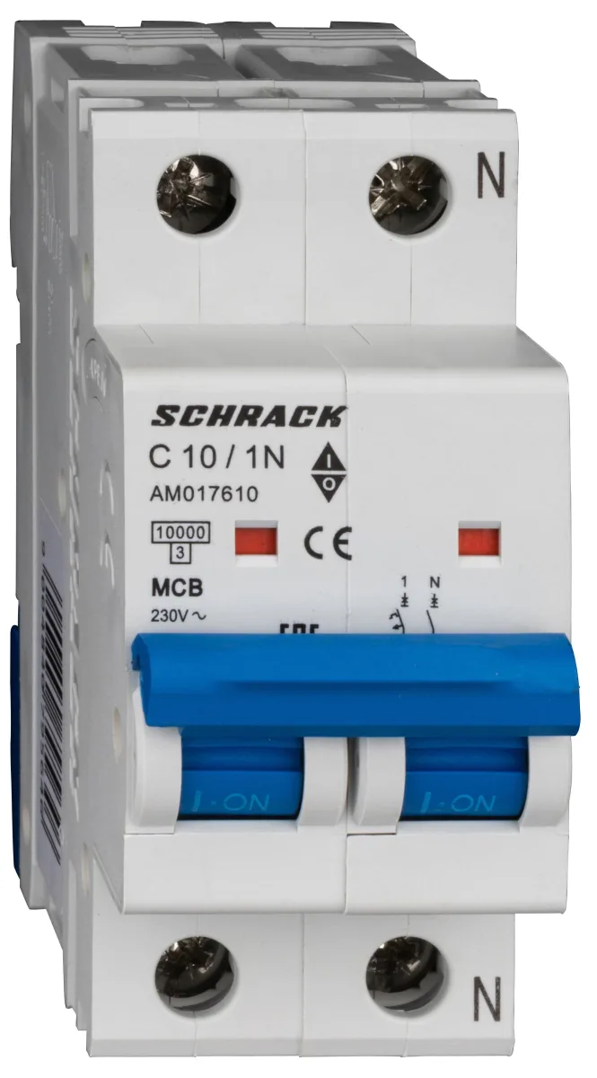 Автоматический выключатель C10А/1+N, 10кА