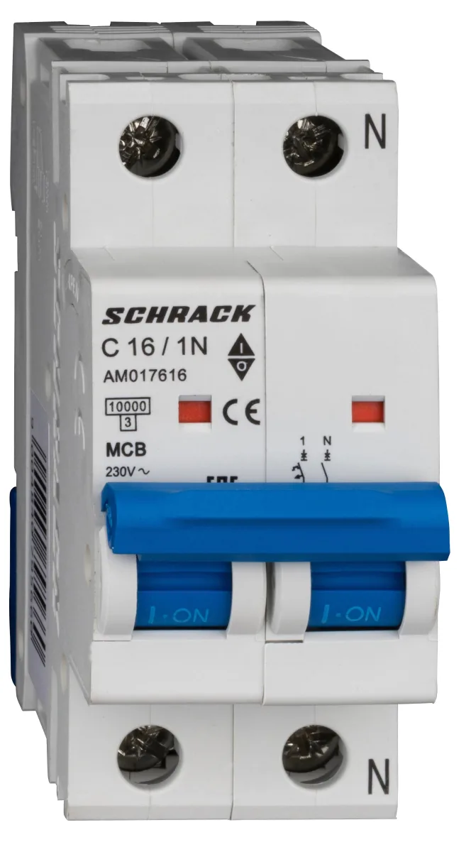 Автоматический выключатель C16А/1+N, 10кА