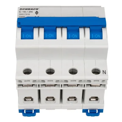 Автоматический выключатель C16А/3+N, 10кА