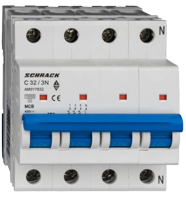 Автоматический выключатель C32А/3+N, 10кА