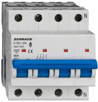 Автоматический выключатель C50А/3+N, 10кА