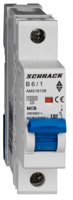 Автоматический выключатель B6А/1, 10кА