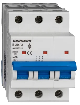 Автоматический выключатель B20А/3, 10кА