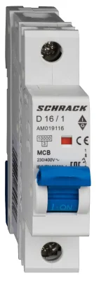 Автоматический выключатель D16А/1, 10кА