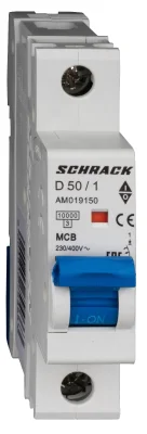Автоматический выключатель D50А/1, 10кА