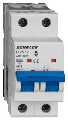 Автоматический выключатель D25А/2, 10кА