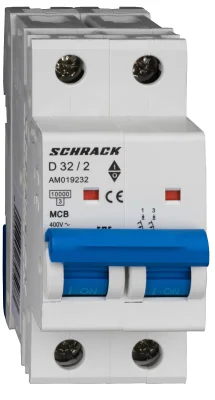 Автоматический выключатель D32А/2, 10кА