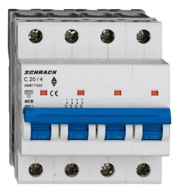4-полюсты автоматты ажыратқыш C20А/4, 6кА