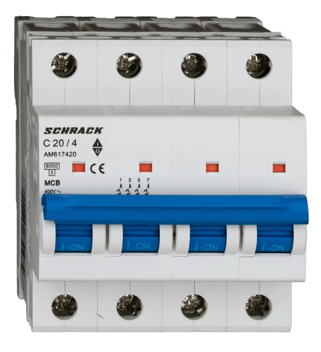 4-полюсты автоматты ажыратқыш C20А/4, 6кА