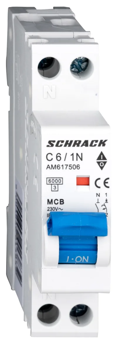 Автоматический выключатель C6А/1+N, 6кА, 1M