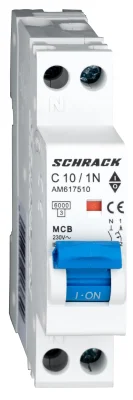 Автоматты сағат C10А/1+N, 6кА, 1M