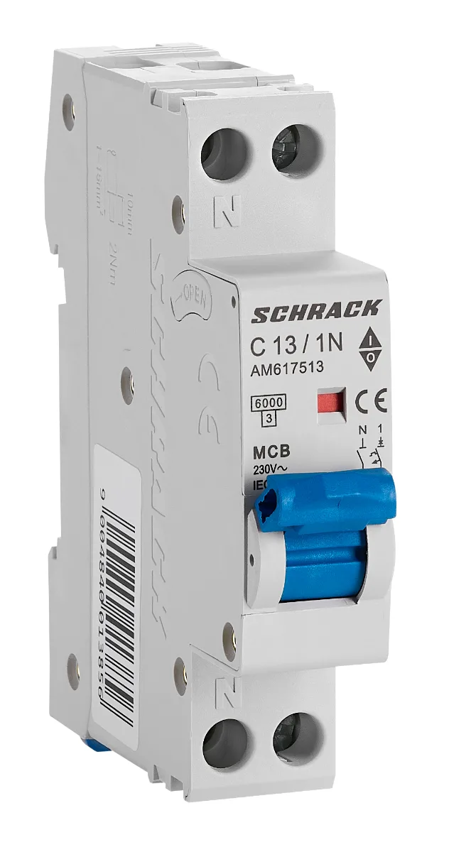 Автоматический выключатель C13А/1+N, 6кА, 1M