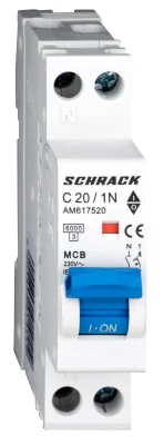 Автоматты ажырықшы C20А/1+N, 6кА, 1M
