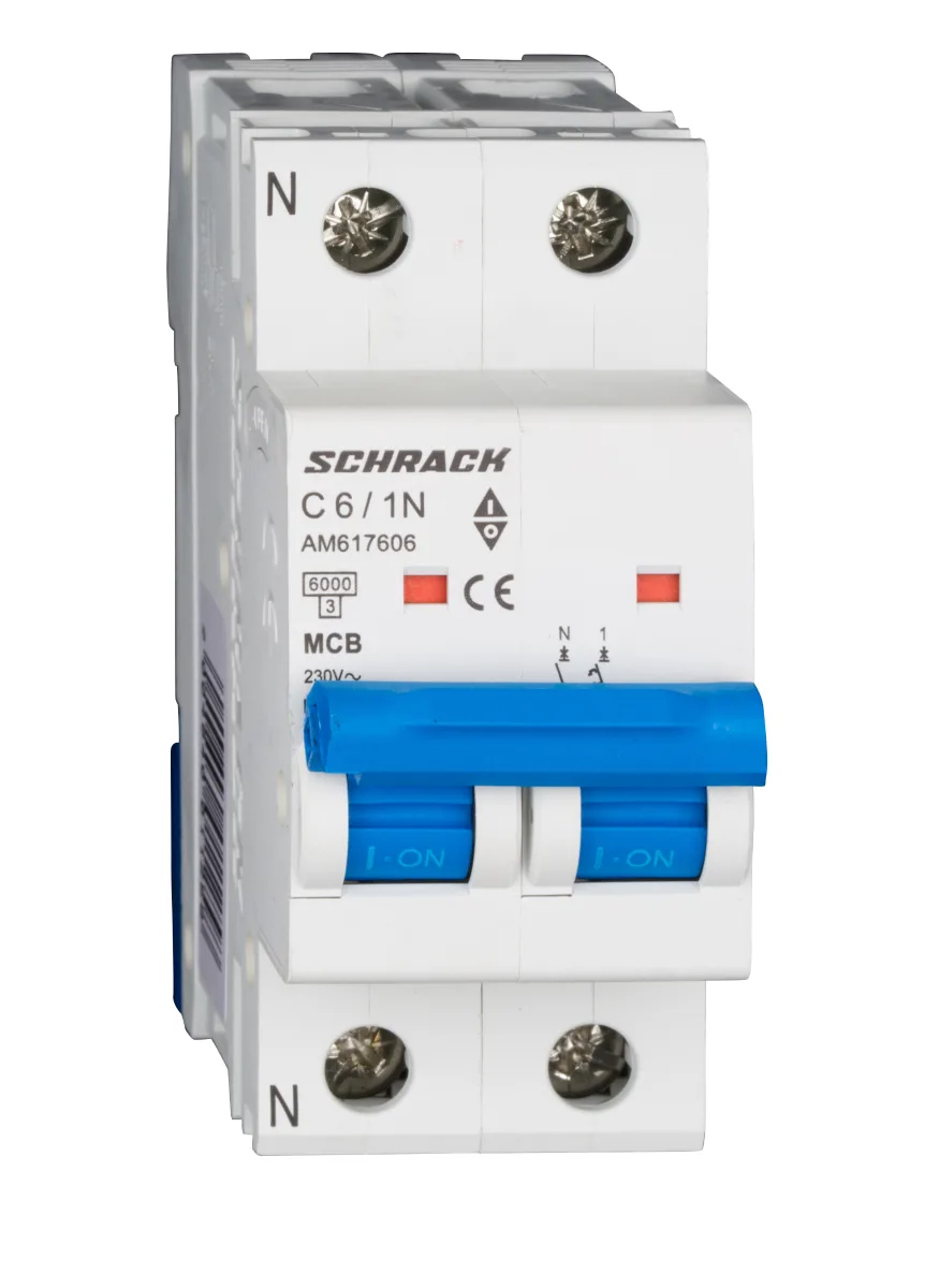 Автоматический выключатель C6А/1+N, 6кА