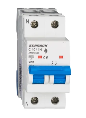 Автоматический выключатель C40А/1+N, 6кА