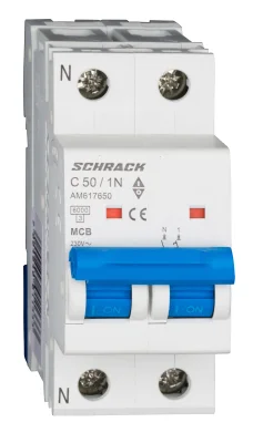 Автоматический выключатель C50А/1+N, 6кА