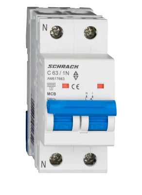 Автоматический выключатель C63А/1+N, 6кА
