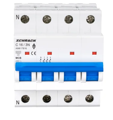 Автоматический выключатель C16А/3+N, 6кА